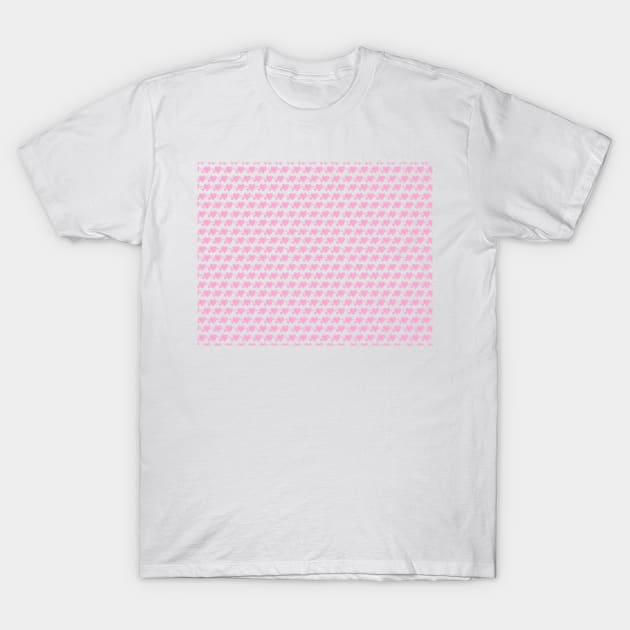 Heart shape pattern pink color small object crack T-Shirt by Degiab